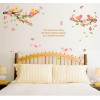 Flowers Branch and Happy Birds Wall Stickers